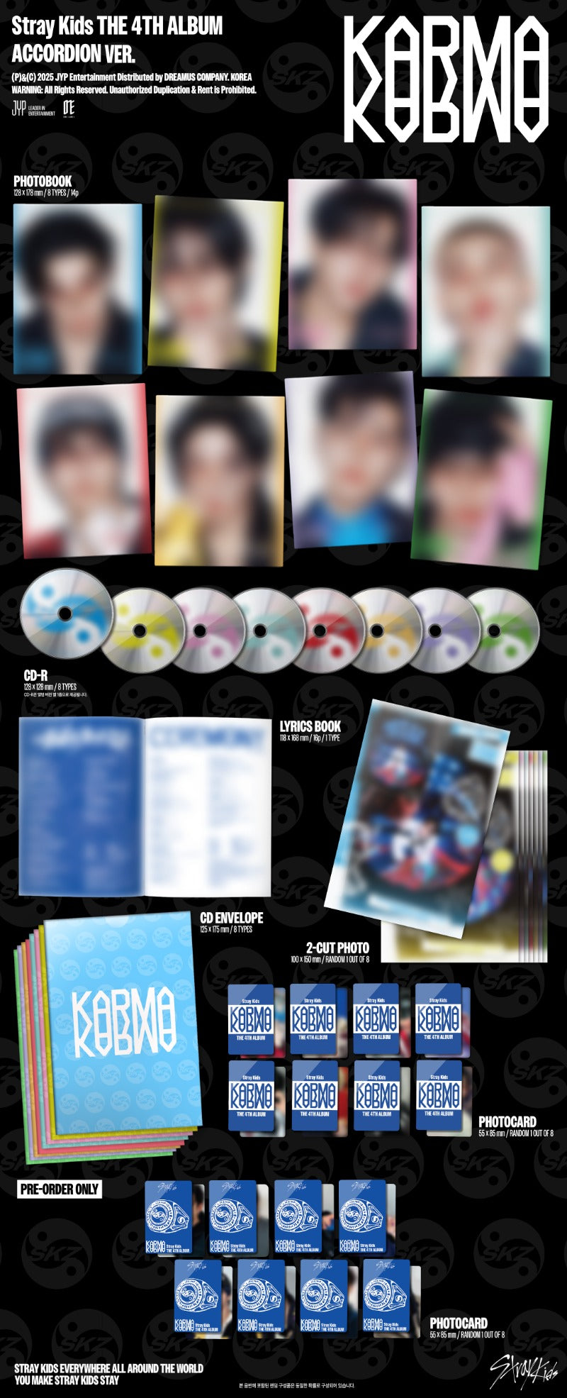 PREORDER: Stray Kids 4th Full Album 4th Full Album [KARMA] (ACCORDION Ver.)