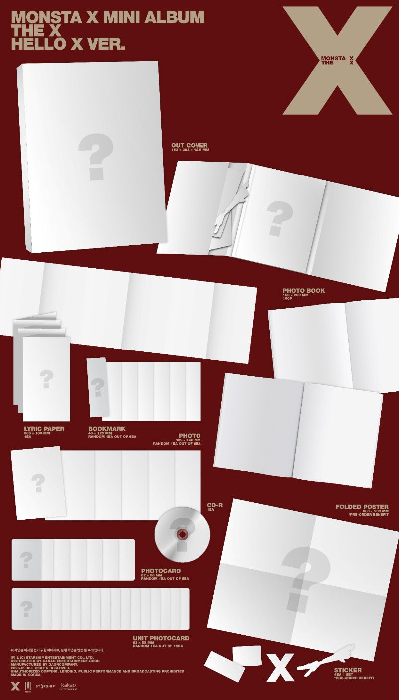 PREORDER: MONSTA X 13th Mini Album THE X